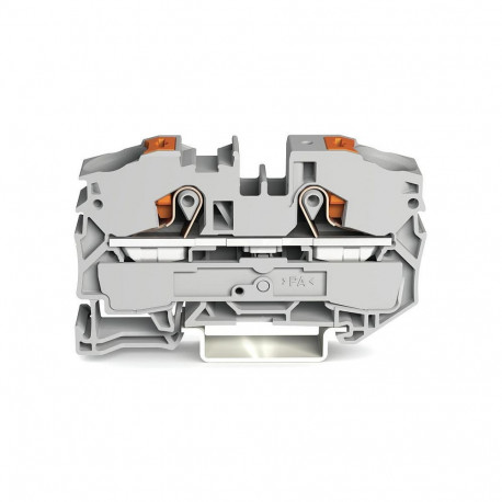 "WAGO 2216-1201 2-Leiter-Durchgangsklemme ,mit Drcker,16mm,grau"