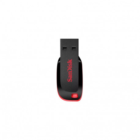 SanDisk Cruzer Blade USB Flash Drive 128GB, Black/Red