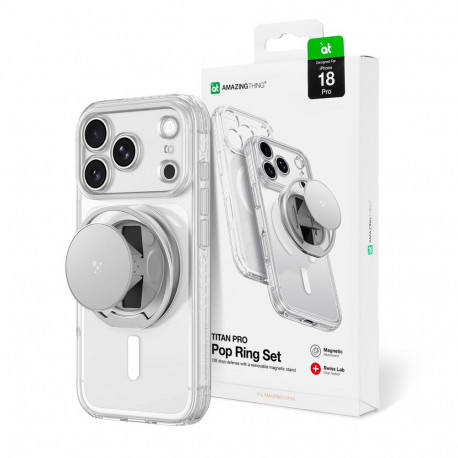 AmazingThing Titan Pro Pop Lens Case for iPhone 18 Pro with Camera Cover, Holder and Stand, MagSafe 