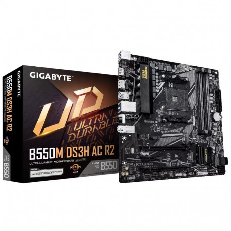 GIGABYTE B550M DS3H AC R2 Motherboard - AMD Ryzen 5000 CPUs  5+3 Phases VRM  up to 4733MHz DDR4 (O.C