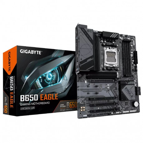 GIGABYTE B650 EAGLE Motherboard - AMD Ryzen 9000 Series CPUs  12+2+2 Phases VRM  up to 7600MHz DDR5 