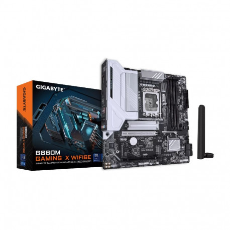 GIGABYTE B860M GAMING X WIFI6E Motherboard - Intel Core Ultra Series CPUs  8+1+2+2 Phases VRM  up to