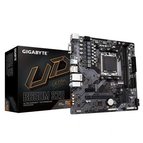 GIGABYTE B650M S2H Motherboard - AMD Ryzen 9000 Series CPUs  5+2+2 Phases VRM  up to 6400MHz DDR5 (O