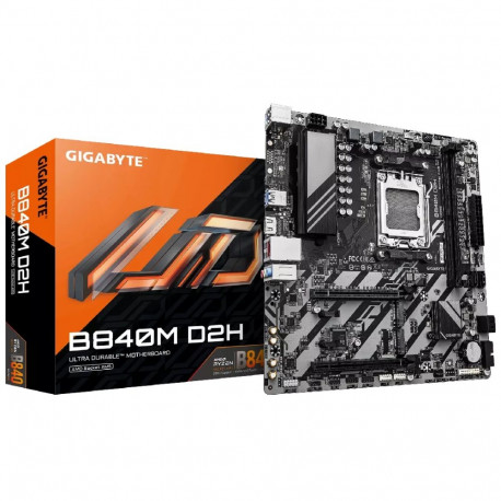 GIGABYTE emaplaat B840M D2H AMD Ryzen 9000 protsessoritele 5+2+2-faasiline VRM kuni 7600MHz DDR5 1xP