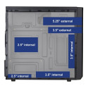 Computer Case - Akyga AK17BK Black