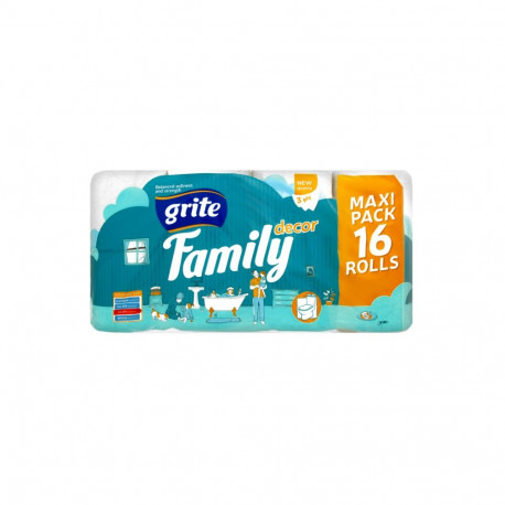 Grite , Tualettpaber Family, 16 rulli, 3 kihti,