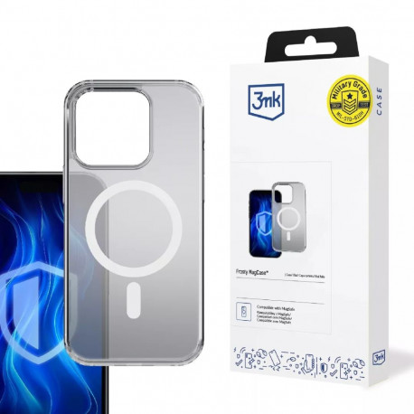 3mk ümbris Apple iPhone 15 Pro Frosty MagCase, valge