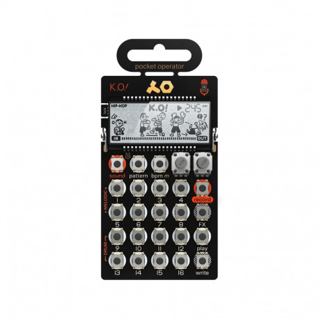Teenage Engineering süntesaator PO-33 K.O! kaasaskantav, must