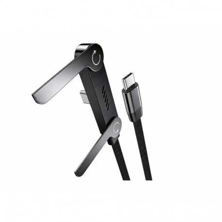 Vakoss USB-C–USB-C kaabel TC-U570 tugifunktsiooniga 100W 1m, must