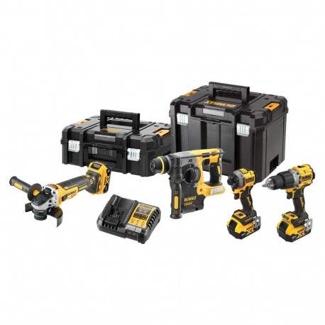 DeWalt kombikomplekt DCK429P3T-QW DCD805 + DCG405 + DCH273 + DCF850 18V, must, kollane