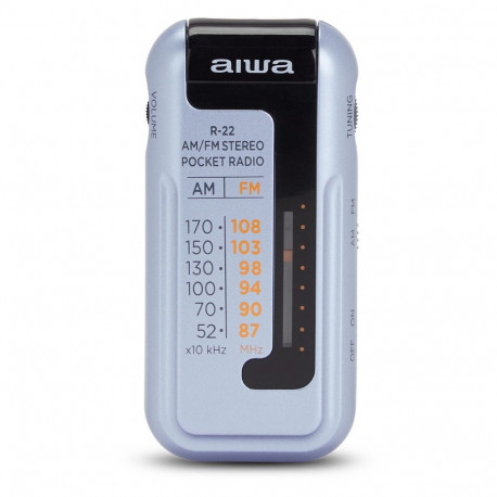 Aiwa raadio R-22SL kaasaskantav analoog, hõbedane