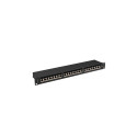 PATCH PANEL 24 PORT 1U 19" CAT.6A FTP WITH CABLE ORGANIZER SHIELDED BLACK LANBERG
