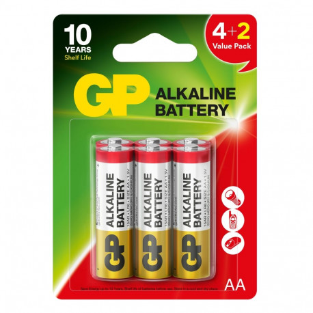 Patareid GP ALKALINE RED LR6/AA B4+2