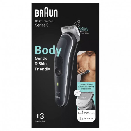 Braun BodyGroomer kehatrimmer 5 BG5350 SkinShield-tehnoloogiaga ja 2 otsakuga