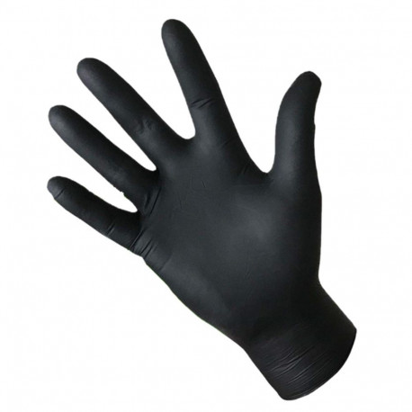 Kummikindad/nitriilkindad puudrita BaltLine S mustad 100tk
