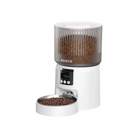 Smart Pet Feeder - Rojeco RWSQLMSP-DP 1080P Wi‑Fi Pet Feeder 4L 2-Way Audio
