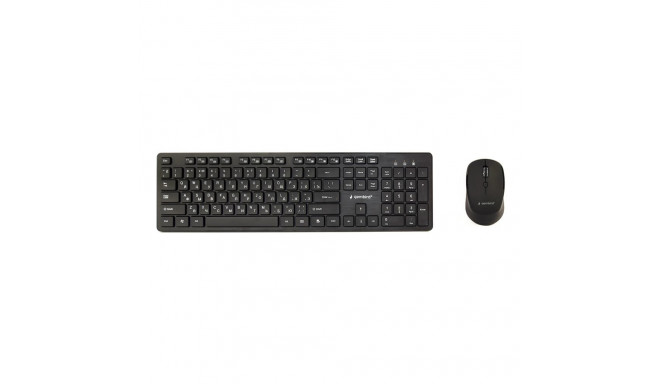Gembird klaviatuur KBS-WCH-04-RU Home RF juhtmevaba koos hiirega, must