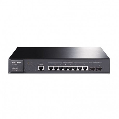TP-Link JetStream võrgulüliti 8-pordine gigabitine L2 hallatav 2 SFP-pesaga