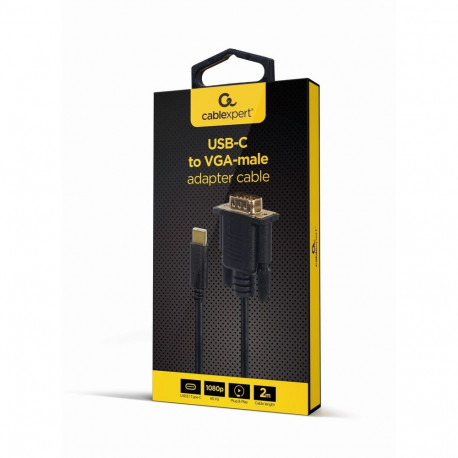 Gembird A-CM-VGAM-01 USB graphics adapter 1920 x 1080 pixels Black