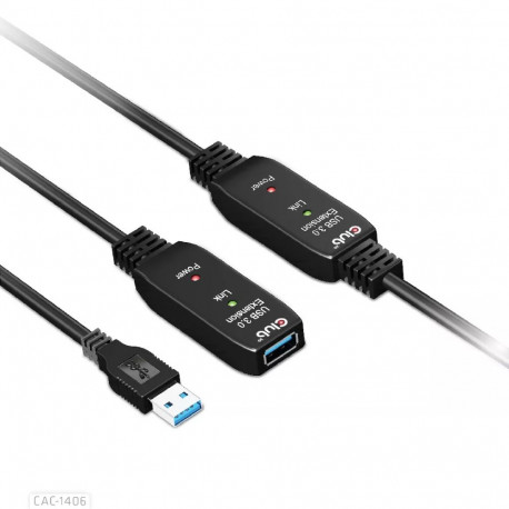 CLUB3D aktiivne repiiterkaabel USB 3.2 Gen1 15m/49.2 ft M/F 28AWG