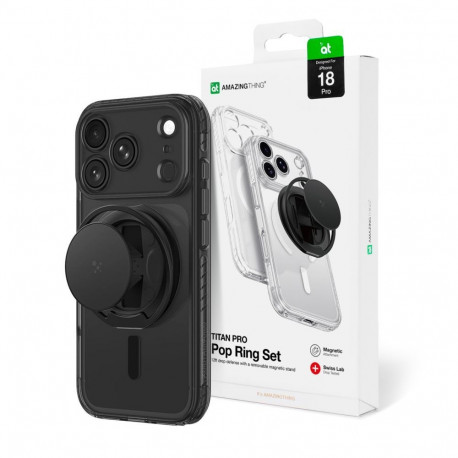 AmazingThing AmazingThing Titan Pro Pop Lens Case for iPhone 18 Pro with Camera Cover, Holder and St