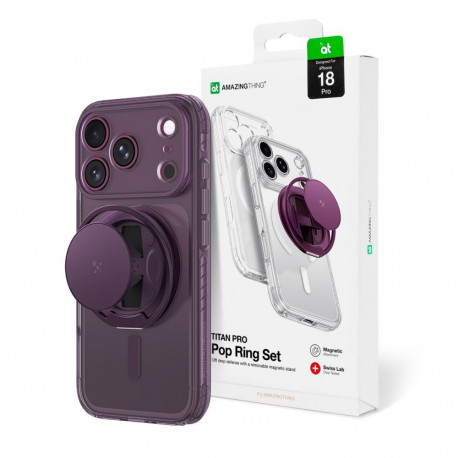 AmazingThing AmazingThing Titan Pro Pop Lens Case for iPhone 18 Pro with Camera Cover, Holder and St