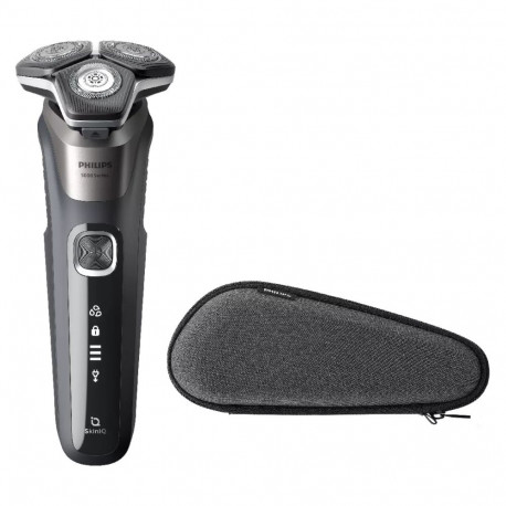 Philips pardel Series 5000 S5887/30 meestele, pöörlev, trimmeriga, must-hall