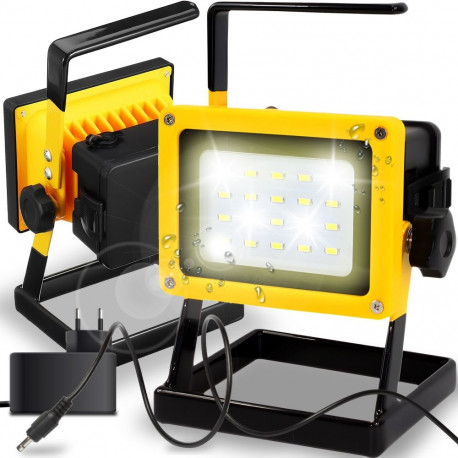 Akuga LED-tööprožektor ehituseks 30W, kaasaskantav, võimas, ere, kaabliga