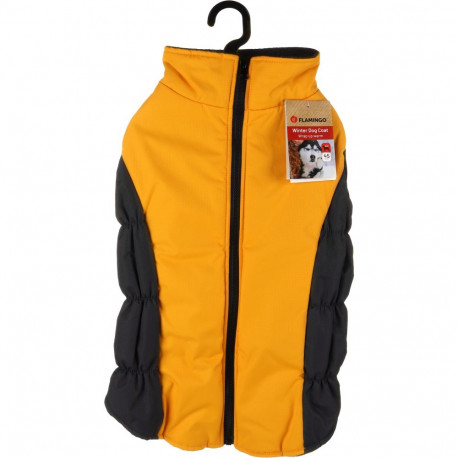 Flamingo Lima yellow winter dog jacket 45 cm