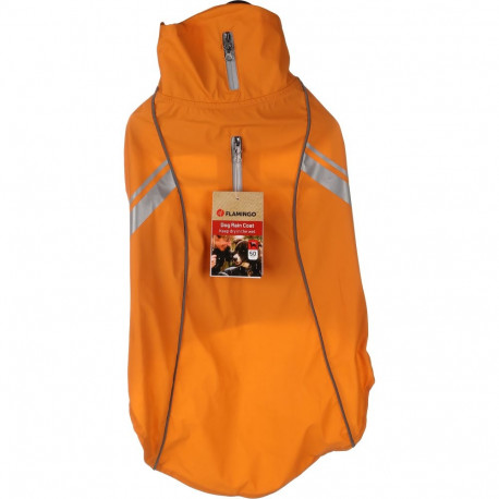 Flamingo Pomi orange raincoat for dogs 50 cm