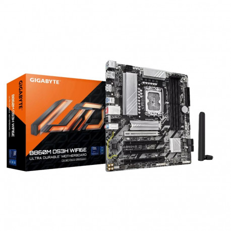 GIGABYTE B860M DS3H WIFI6E Motherboard - Intel Core Ultra Series CPUs  5+1+2+1 Phases VRM  up to 906