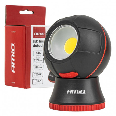 AMIO kontrolllamp AMIO-04939, kerakujuline, eemaldatav, LED 4W COB 2200mAh