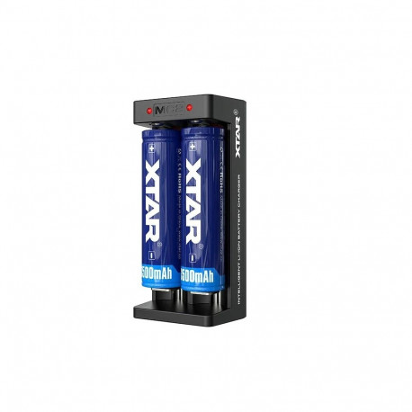 Battery Charger - XTAR 2-Slot USB-C Li-Ion Battery Charger Black