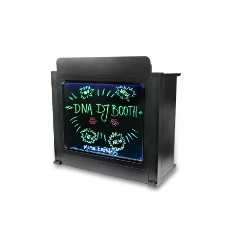 DNA Professional DJ BOOTH BK - DJ booth with illuminated RGB LED panel (black)