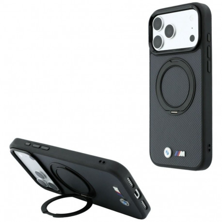BMW BMW Kevlar Ring Stand 360 MagSafe Case for iPhone 18 Pro Max / 17 Pro Max - Dark Gray