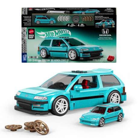 Mattel ehituskomplekt Hot Wheels Custom ’90 Honda Civic EF, 248 osa, kollektsionääridele