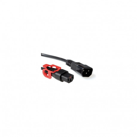 "Powercord C13 IEC Lock+ - C14 black 1 m, PC1525"