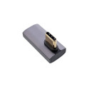 InLine USB4 adapter, USB-C plug/socket vertical right/left angled, alu, grey