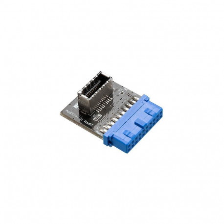 Akasa AK-CBUB51-BK cable gender changer USB 3.0 19-pin header USB 3.1 A Blue