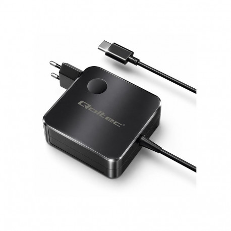 Laptop Charger - Qoltec 51778 GaN 65W USB-C PD PPS Charger 5–21V 3–3.25A Black