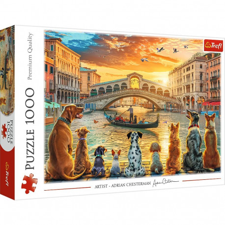 TREFL puzzle Dogs in Venice, 1000 pcs