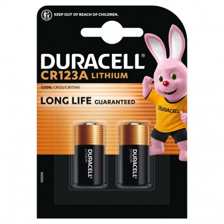 Battery - Duracell CR123 Lithium 3V 2-Pack