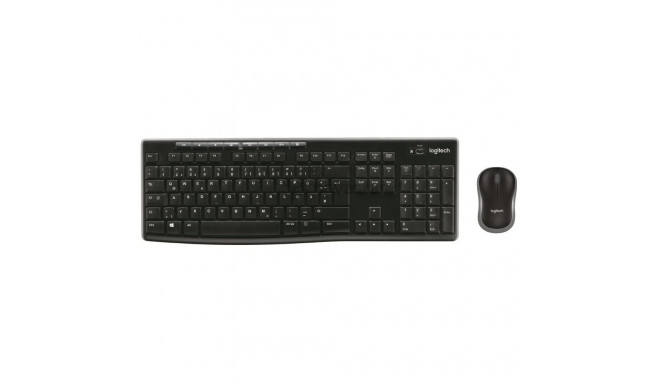 Logitech klaviatuuri ja hiire komplekt MK270, USA paigutus, must