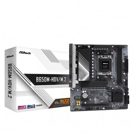 Asrock emaplaat B650M-HDV/M.2 AMD B650 Socket AM5 micro ATX