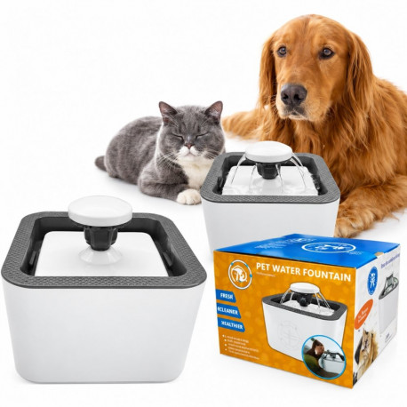Pet drinking fountain for dogs and cats with pump 2.5L