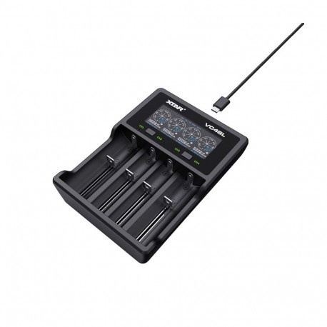 Battery Charger - Xtar VC4SL 1-4 Li-ion/Ni-MH, LCD Display, USB-C