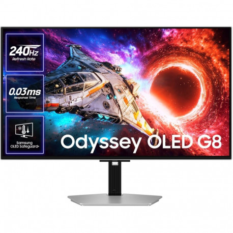 Samsung arvutimonitor G80SH 81.3 cm (32") 3840 x 2160 pixels 4K Ultra HD OLED, hõbedane