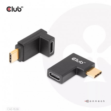 CLUB3D nurgaadapterite komplekt USB Type-C Gen2, 2 tk, kuni 4K120Hz, M/F