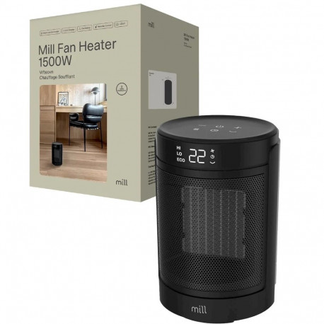Mill FH1500BLACK Ceramic fan Heater 1500W