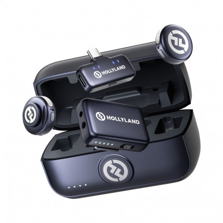 Hollyland juhtmevaba mikrofonikomplekt Lark M3 Combo 2TX&2RX USB-C-liidese ja kaameravastuvõtjaga, 2